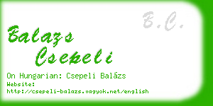 balazs csepeli business card